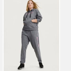 DKNY SPORT Graphic Grey Joggers with Drawstring
